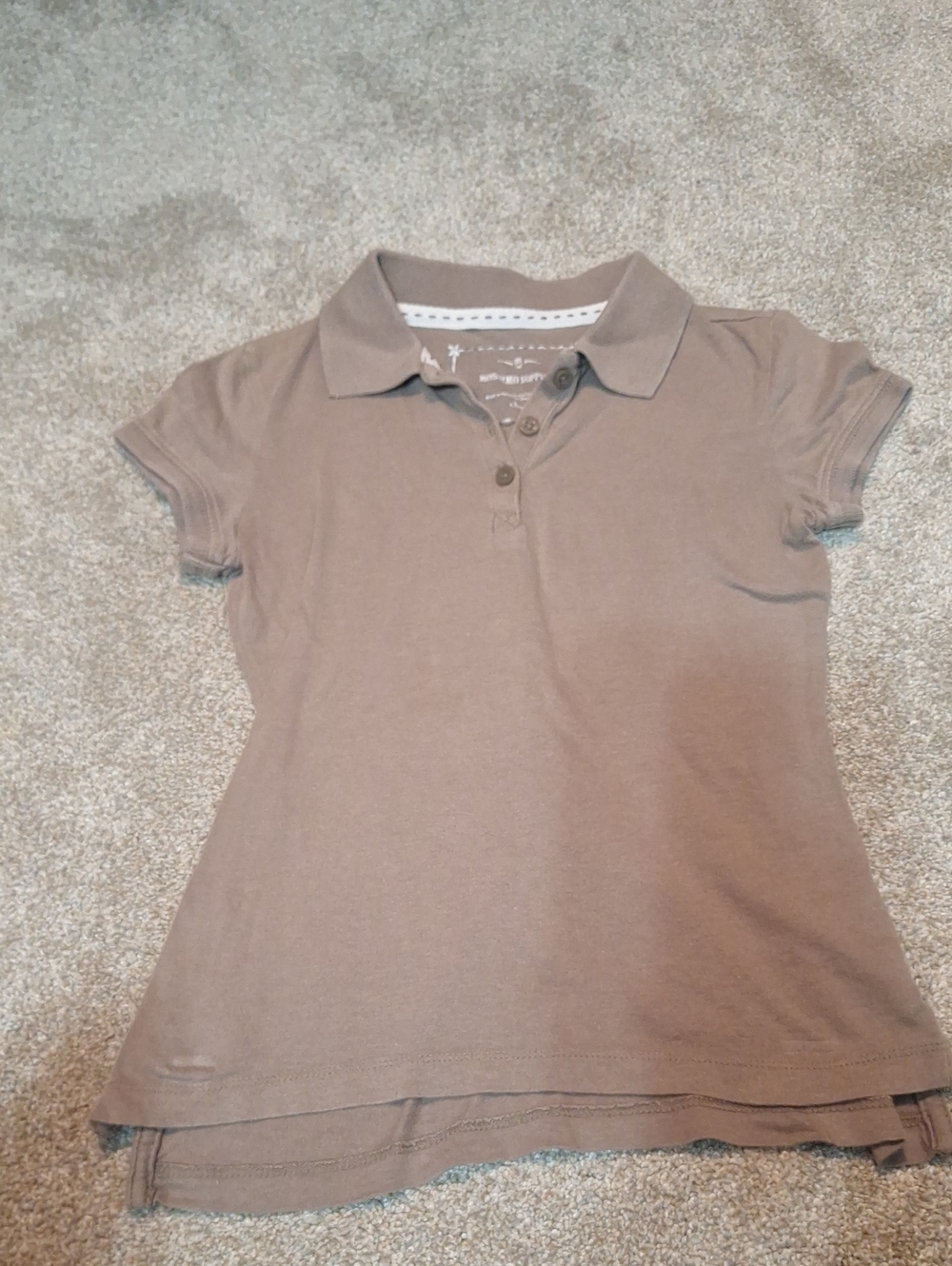 Mossimo Supply Co. Girls Short-Sleeve Polo in Brown